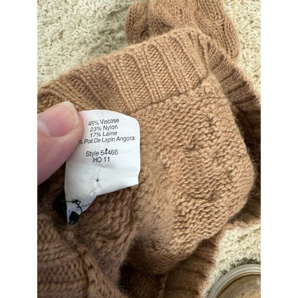 J Crew Womens Angora Wool Blend Cable Knit Pullover Sweater Sz M Classic Preppy - Picture 8 of 9